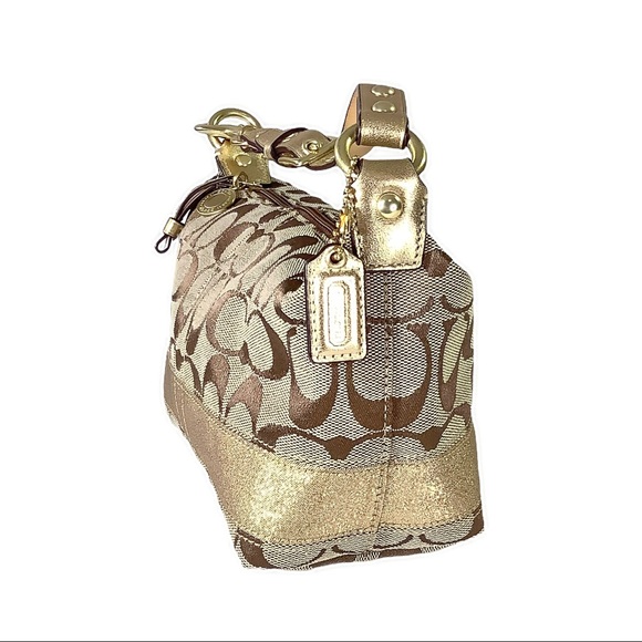 πHPππCOACH Mini PurseβLogo Pattern w/Gold - Picture 3 of 9